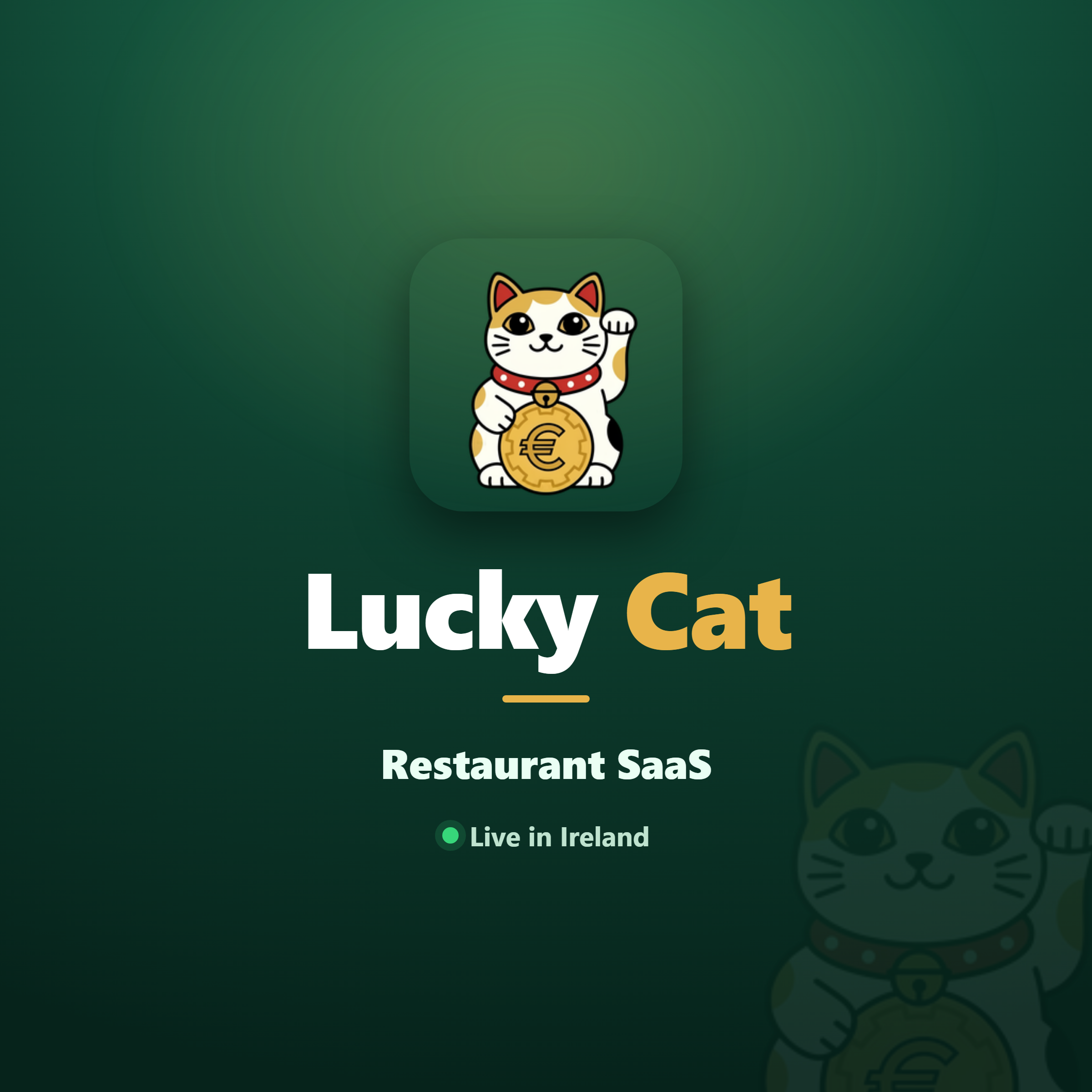 Lucky Cat restaurant SaaS platform