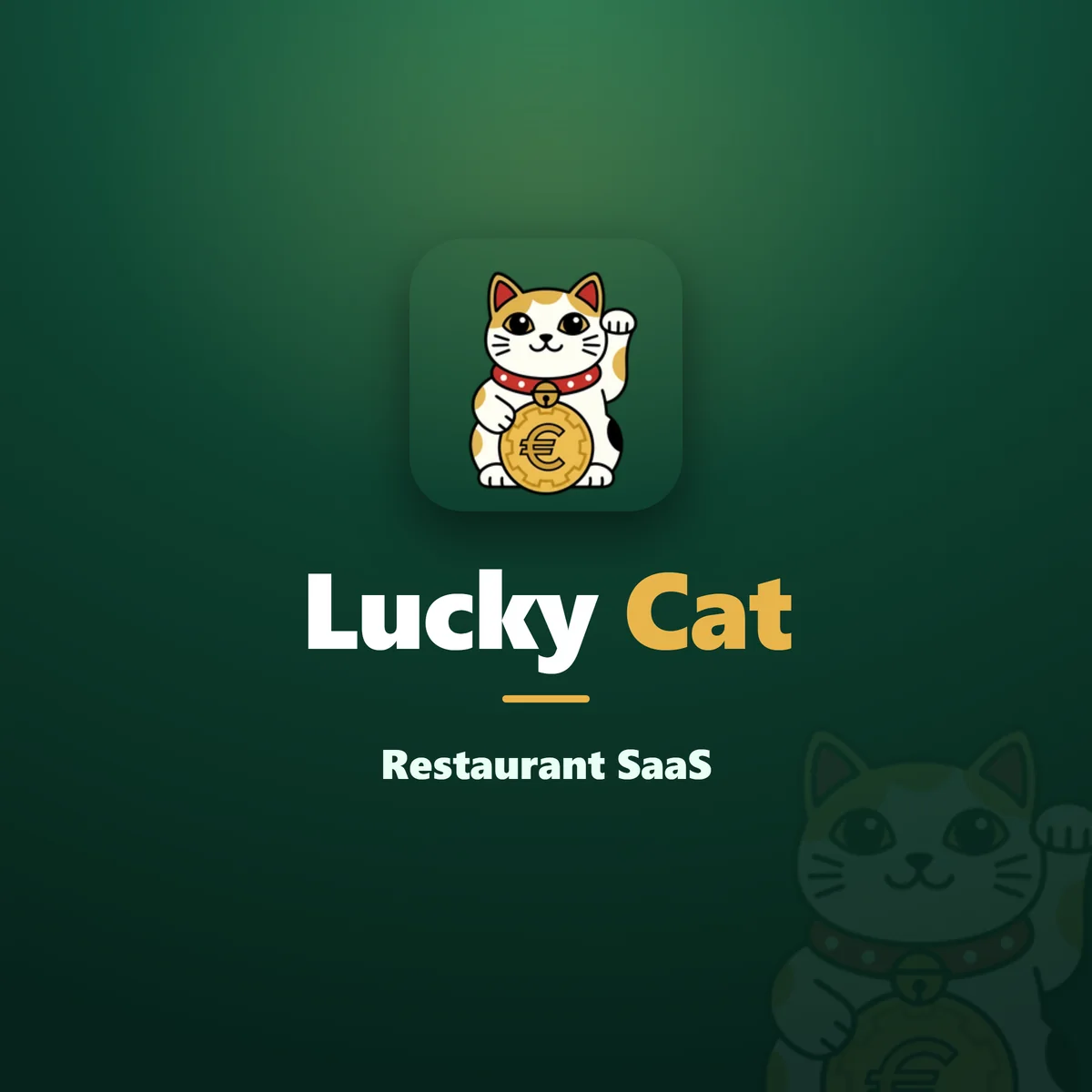 Lucky Cat restaurant SaaS logo